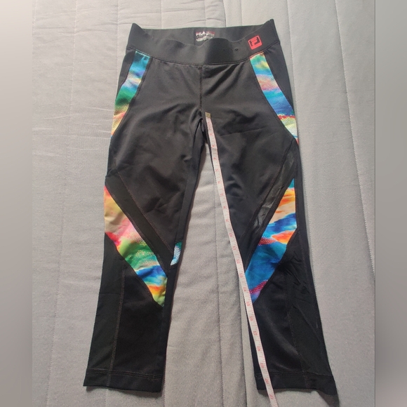 NWOT Fila Sport Black with rainbow stripes Active Running Pants (XS) - Picture 12 of 15